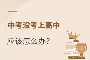 中考沒考上高中應(yīng)該怎么辦？