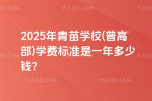 2025年青苗學(xué)校(普高部)學(xué)費(fèi)標(biāo)準(zhǔn)是一年多少錢？