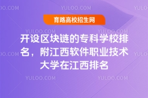 開設(shè)區(qū)塊鏈的專科學(xué)校排名，附江西軟件職業(yè)技術(shù)大學(xué)在江西排名