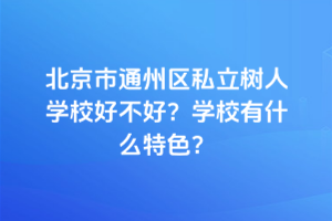 北京市通州區(qū)私立樹人學(xué)校好不好？學(xué)校有什么特色？