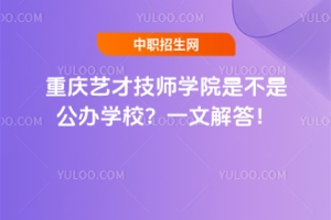 重慶藝才技師學(xué)院是不是公辦學(xué)校？一文解答！