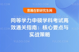 同等學(xué)力申碩學(xué)科考試高效通關(guān)指南：核心要點(diǎn)與實(shí)戰(zhàn)策略
