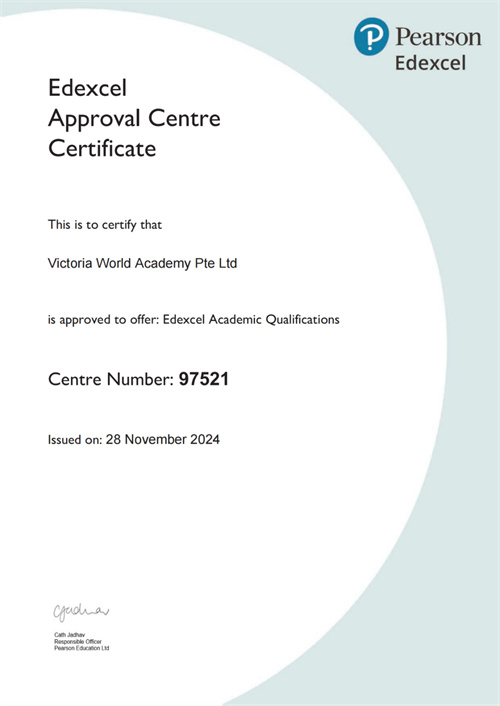 維多利亞世界學(xué)院國(guó)際認(rèn)證證書