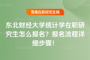 東北財經(jīng)大學(xué)統(tǒng)計學(xué)在職研究生怎么報名？報名流程詳細步驟！