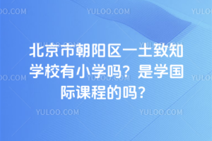 北京市朝陽區(qū)一土致知學(xué)校有小學(xué)嗎？是學(xué)國際課程的嗎？