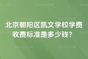 北京朝陽區(qū)凱文學(xué)校學(xué)費收費標(biāo)準(zhǔn)是多少錢？