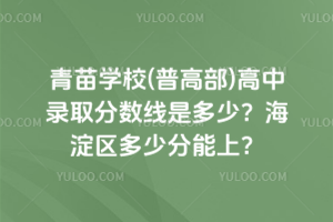 青苗學(xué)校(普高部)高中錄取分?jǐn)?shù)線是多少？海淀區(qū)多少分能上？