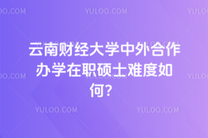 云南財經(jīng)大學(xué)中外合作辦學(xué)在職碩士難度如何？看完這篇就懂了！