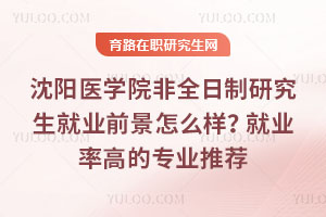 沈陽醫(yī)學(xué)院非全日制研究生就業(yè)前景怎么樣？就業(yè)率高的專業(yè)推薦
