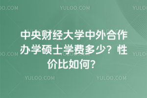 中央財(cái)經(jīng)大學(xué)中外合作辦學(xué)碩士學(xué)費(fèi)多少？性價(jià)比如何？